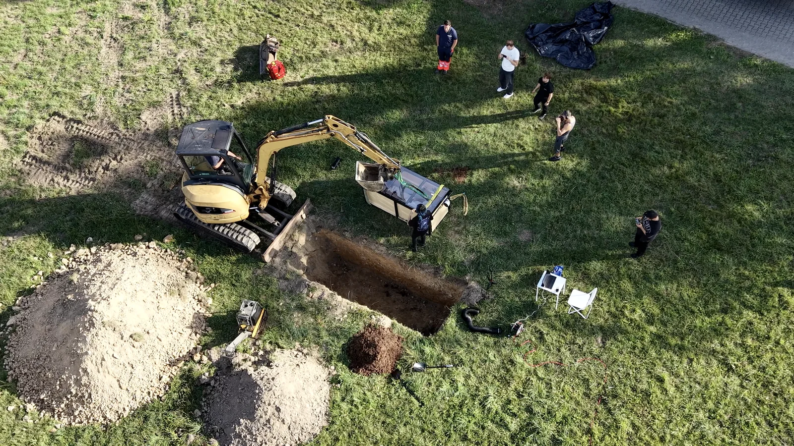 Aerial view of a Moonchild outdoor production